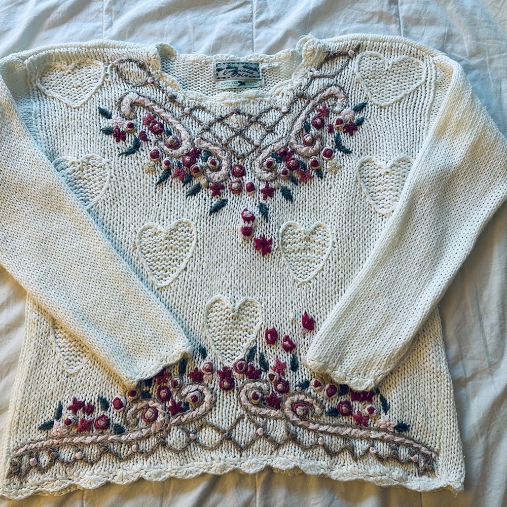 Vintage embroidered sweater
